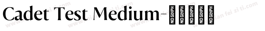 Cadet Test Medium字体转换